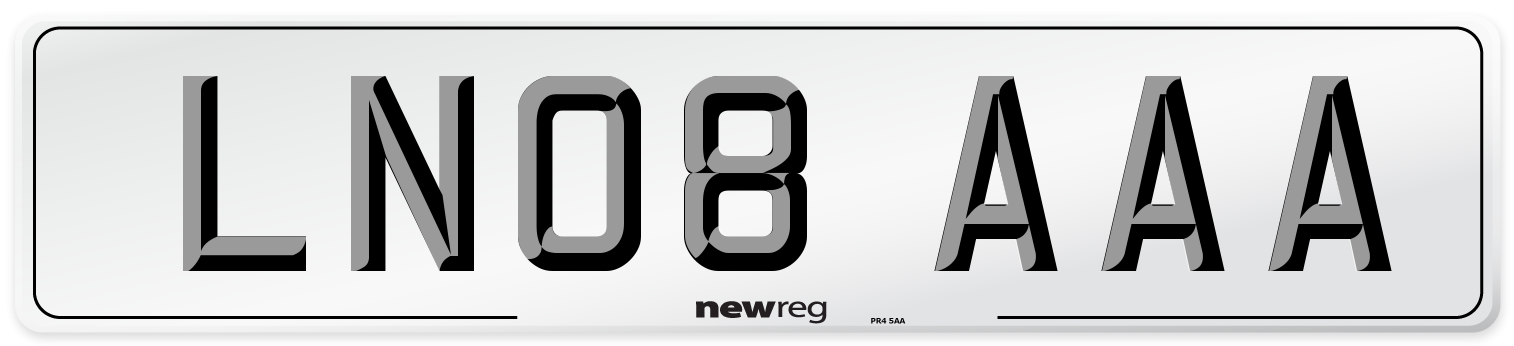 LN08 AAA Number Plate from New Reg
